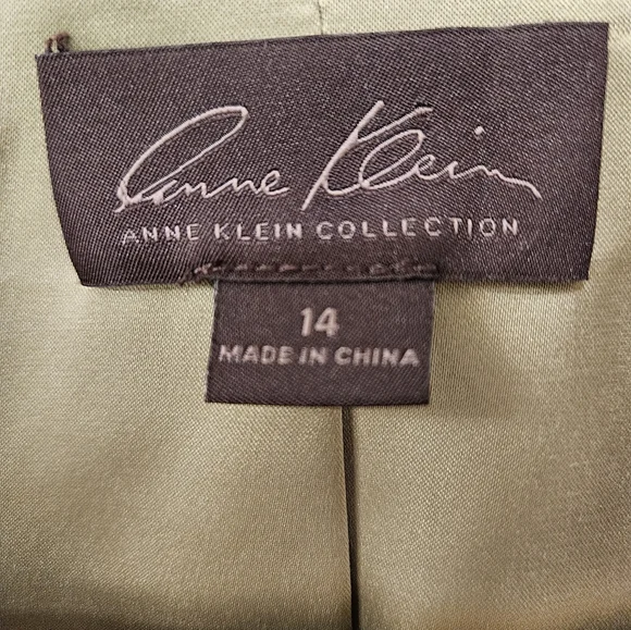 NWT - Anne Klein Collection - Cotton Silk Blend Faux Snakeskin Tuxedo Blazer